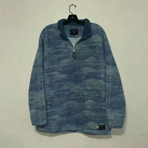 Southern Marsh Unisex High Mesa Sherpa Pullover Size Medium Slate and Mint